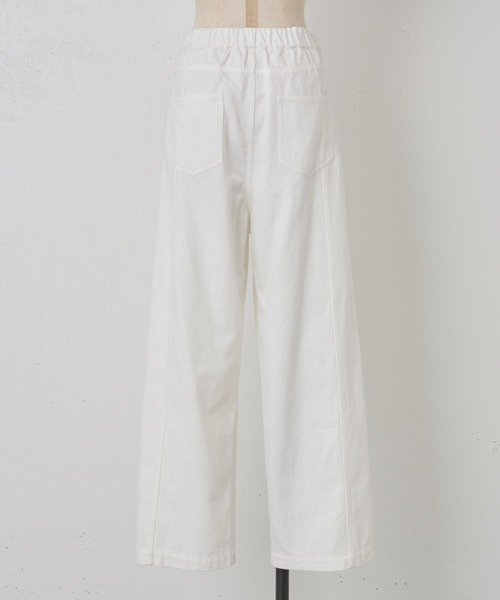 BEARDSLEY（ビアズリー）の「綿麻デニムハイライズパンツ（デニムパンツ・レディース・ホワイト・FREE）」の8枚目の写真