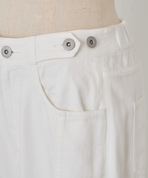 BEARDSLEY（ビアズリー）の「綿麻デニムハイライズパンツ（デニムパンツ・レディース・ホワイト・FREE）」の14枚目の写真