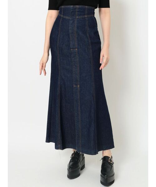 MURUA（ムルーア）の「マーメイドデニムスカート（デニムスカート・レディース・インディゴブルー/アイボリー・2/1）」の15枚目の写真