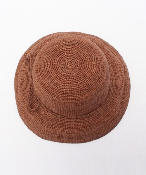 grove（グローブ）の「ラフィアツバ広ハット（ハット・レディース・ブラウン/ベージュ・00）」の4枚目の写真