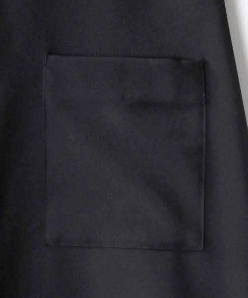 SITRY（シトリー）の「wide silhouette asymmetry pin tuck Band Collar shirt/ワイドシルエット アシンメトリー ピンタック バンドカラー シャツ（シャツ/ブラウス・メンズ・ブラック/ホワイト/ブラック×ホワイト・M/L）」の5枚目の写真