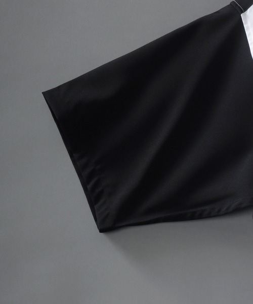 SITRY（シトリー）の「wide silhouette asymmetry pin tuck Band Collar shirt/ワイドシルエット アシンメトリー ピンタック バンドカラー シャツ（シャツ/ブラウス・メンズ・ブラック/ホワイト/ブラック×ホワイト・M/L）」の7枚目の写真