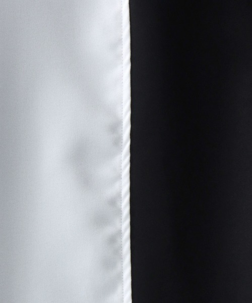 SITRY（シトリー）の「wide silhouette asymmetry pin tuck Band Collar shirt/ワイドシルエット アシンメトリー ピンタック バンドカラー シャツ（シャツ/ブラウス・メンズ・ブラック/ホワイト/ブラック×ホワイト・M/L）」の9枚目の写真