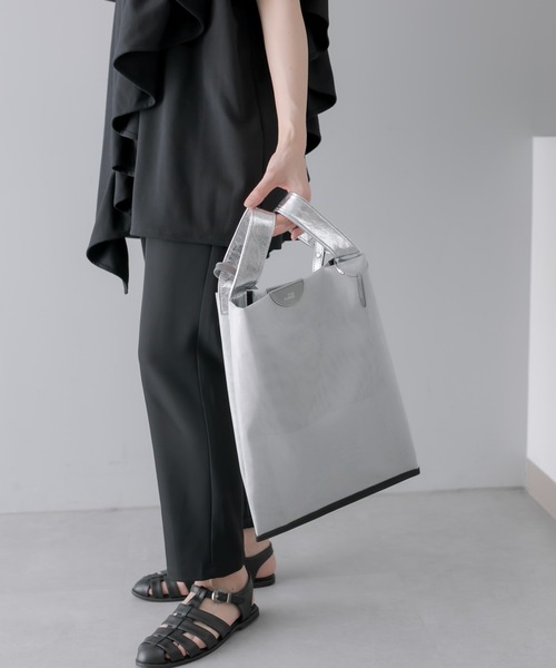 THE PURSE(ザパース )の「別注【THE PURSE(ザ・パース)】TULLE MARKET BAG ショルダーバッグ(ショルダーバッグ・レディース・ブラック/シルバー・FREE)」の11枚目の写真