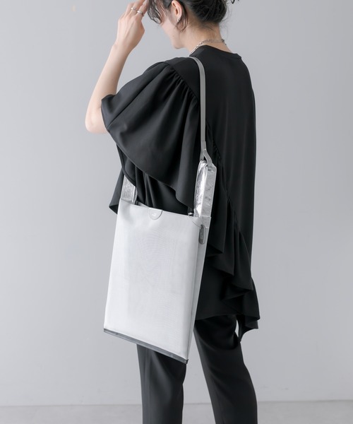 THE PURSE(ザパース )の「別注【THE PURSE(ザ・パース)】TULLE MARKET BAG ショルダーバッグ(ショルダーバッグ・レディース・ブラック/シルバー・FREE)」の22枚目の写真