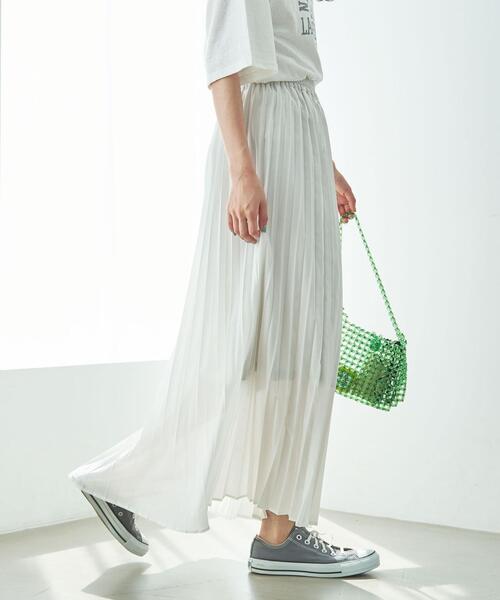 coen（コーエン）の「プリーツマキシスカート（スカート・レディース・ホワイト/ブラック/ケリー・L/M）」の22枚目の写真