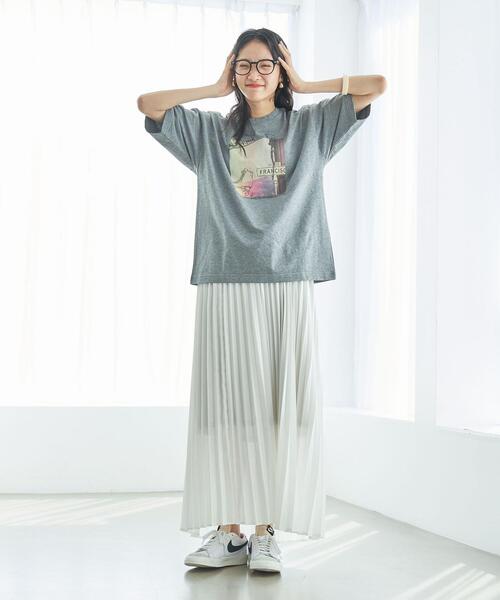 coen（コーエン）の「プリーツマキシスカート（スカート・レディース・ホワイト/ブラック/ケリー・L/M）」の5枚目の写真