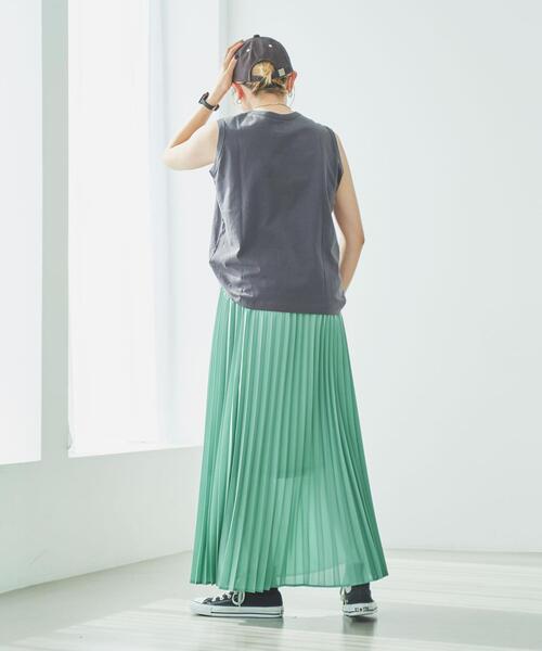 coen（コーエン）の「プリーツマキシスカート（スカート・レディース・ホワイト/ブラック/ケリー・L/M）」の13枚目の写真