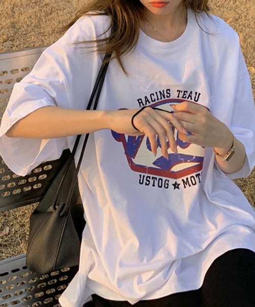 セール】オーバーサイズVictoryロゴプリントTシャツ（Tシャツ