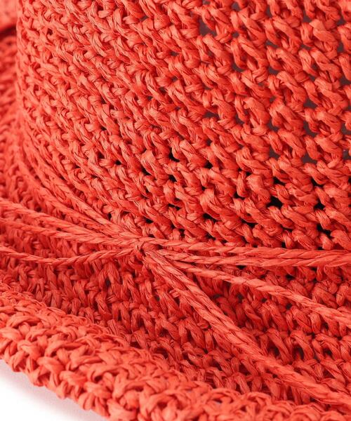 SHOO・LA・RUE（シューラルー）の「◆細編みブリムアップペーパーハット（ハット・レディース・ブラック/オレンジ/サンドベージュ/ナチュラル・00）」の7枚目の写真