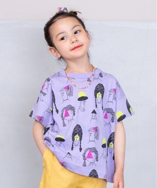 HOGAN RANCH WEAR（ホーガンランチウエア）の「ソウガラTシャツ(kids/XS～LL）（Tシャツ/カットソー・キッズ・ラベンダー/ストライプ/イエロー/オレンジ/ピンク/レッド/ブラック/オフホワイト・XS/S/M/L/LL）」の3枚目の写真