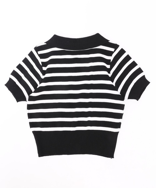 PHILLY（フィリー）の「ボーダーニットポロ（ニット/セーター・レディース・ベージュ/ネイビー/ブラック・FREE）」の15枚目の写真