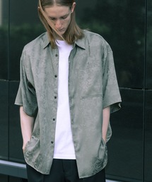 HARE | 【SETUP対応】ドレープジャガードフラワーシャツ(HARE)(シャツ/ブラウス)