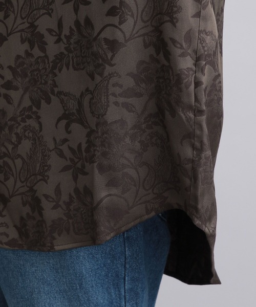 HARE(ハレ)の「【SETUP対応】ドレープジャガードフラワーシャツ(HARE)(シャツ/ブラウス・メンズ・ブラウン/グレー/ブラック・FREE)」の12枚目の写真