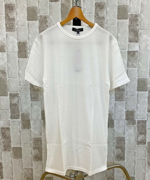 TopIsm(トップイズム)の「【2023】ワッフルロング丈 半袖Tシャツ(Tシャツ/カットソー・メンズ・ブラック/グレー/ホワイト・M/L/LL)」の13枚目の写真