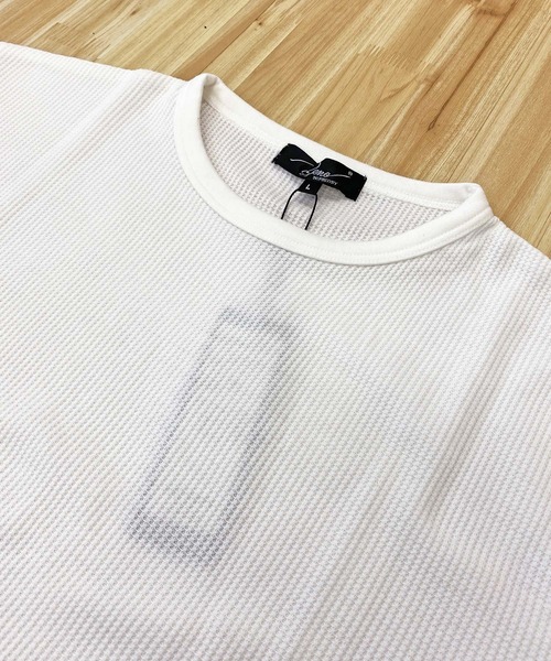 TopIsm(トップイズム)の「【2023】ワッフルロング丈 半袖Tシャツ(Tシャツ/カットソー・メンズ・ブラック/グレー/ホワイト・M/L/LL)」の4枚目の写真