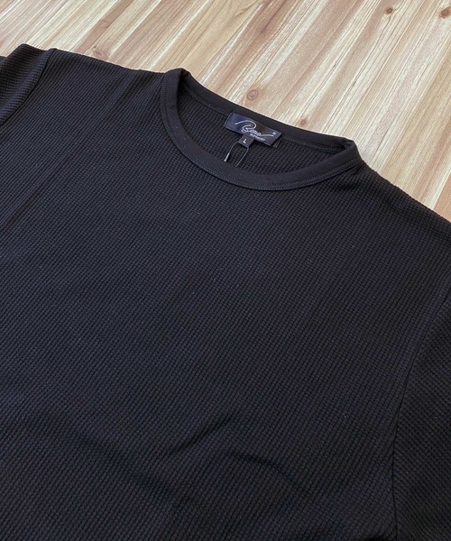 TopIsm(トップイズム)の「【2023】ワッフルロング丈 半袖Tシャツ(Tシャツ/カットソー・メンズ・ブラック/グレー/ホワイト・M/L/LL)」の14枚目の写真