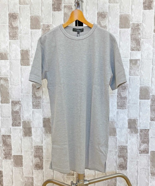TopIsm(トップイズム)の「【2023】ワッフルロング丈 半袖Tシャツ(Tシャツ/カットソー・メンズ・ブラック/グレー/ホワイト・M/L/LL)」の9枚目の写真