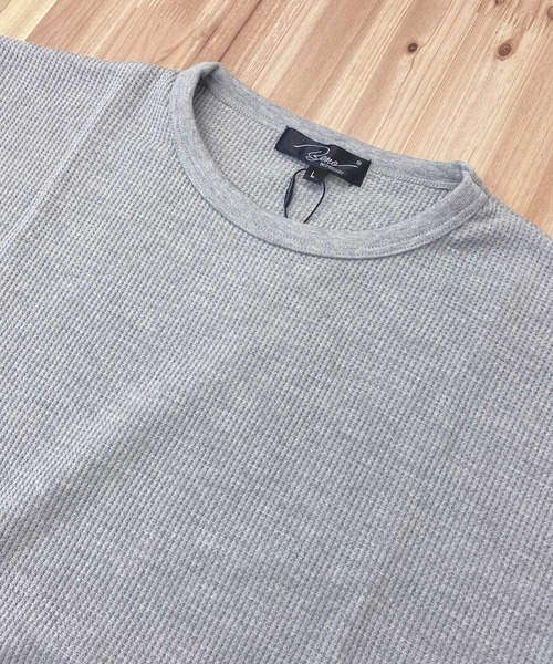 TopIsm(トップイズム)の「【2023】ワッフルロング丈 半袖Tシャツ(Tシャツ/カットソー・メンズ・ブラック/グレー/ホワイト・M/L/LL)」の12枚目の写真