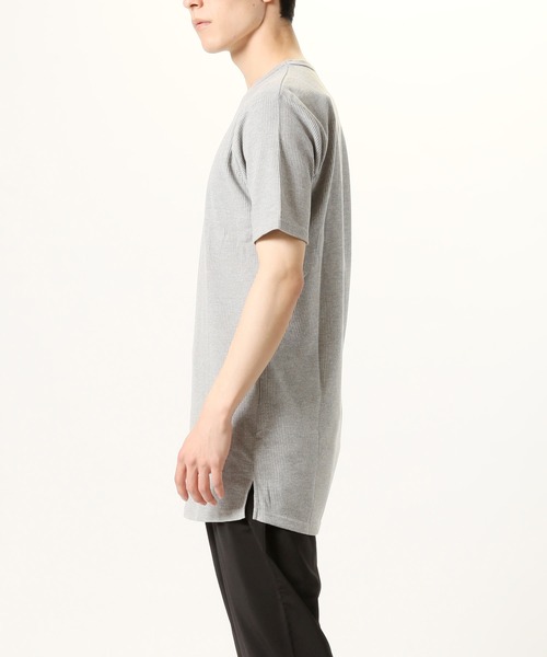 TopIsm(トップイズム)の「【2023】ワッフルロング丈 半袖Tシャツ(Tシャツ/カットソー・メンズ・ブラック/グレー/ホワイト・M/L/LL)」の17枚目の写真