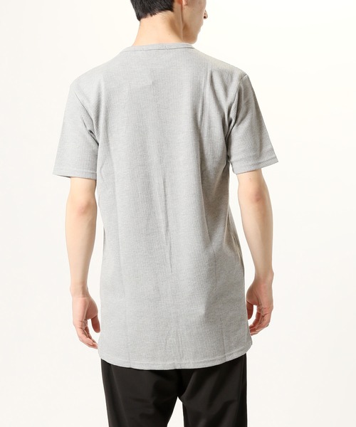 TopIsm(トップイズム)の「【2023】ワッフルロング丈 半袖Tシャツ(Tシャツ/カットソー・メンズ・ブラック/グレー/ホワイト・M/L/LL)」の16枚目の写真