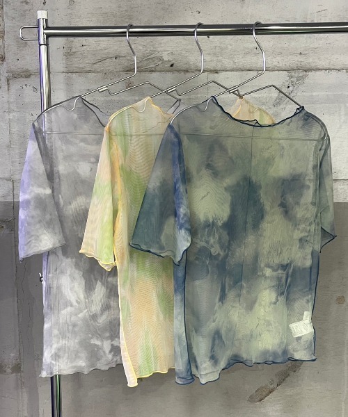 nemne store（ネンネストア）の「5分袖総柄シアープルオーバー（Tシャツ/カットソー・レディース・イエロー/グレー/ブルー・フリー）」の15枚目の写真