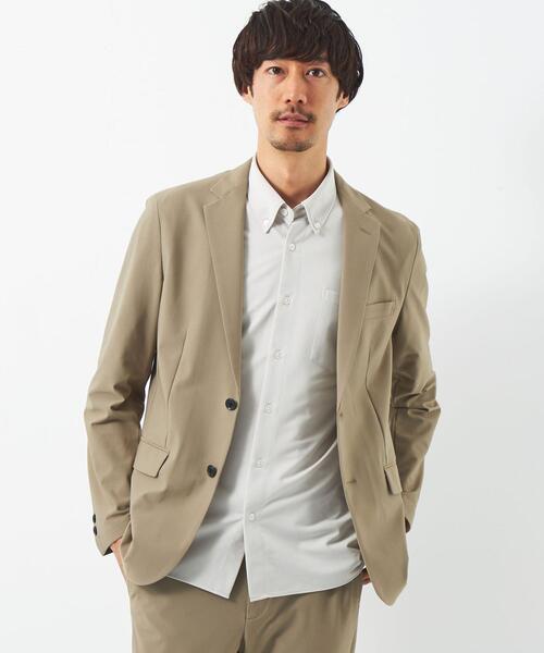 green label relaxing（グリーンレーベルリラクシング）の「ハイツイスト トリコット 2B ジャケット -防シワ・ストレッチ-（テーラードジャケット・メンズ・ダークグレー/ネイビー/ベージュ・S/M/L/XL）」の3枚目の写真