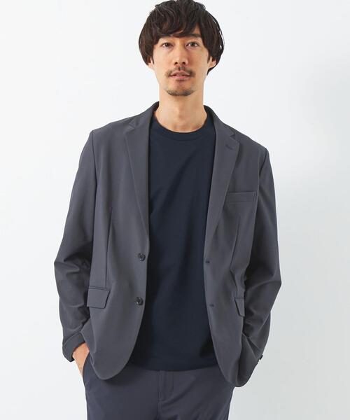 green label relaxing（グリーンレーベルリラクシング）の「ハイツイスト トリコット 2B ジャケット -防シワ・ストレッチ-（テーラードジャケット・メンズ・ダークグレー/ネイビー/ベージュ・S/M/L/XL）」の2枚目の写真