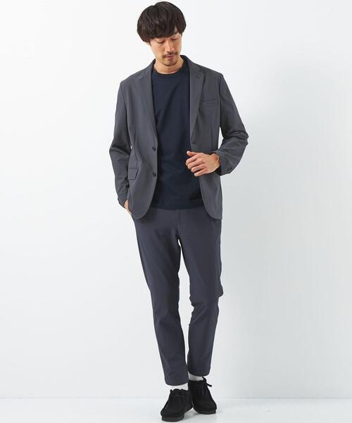 green label relaxing（グリーンレーベルリラクシング）の「ハイツイスト トリコット 2B ジャケット -防シワ・ストレッチ-（テーラードジャケット・メンズ・ダークグレー/ネイビー/ベージュ・S/M/L/XL）」の4枚目の写真