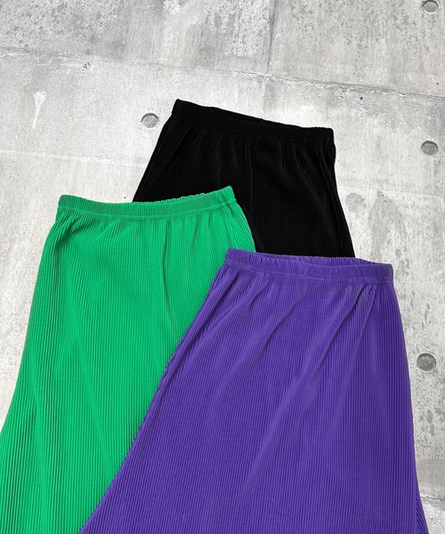 LVEU.（ラブユ.）の「【LVEU.】カラープリーツマーメイドスカート / ボトムス スカート ロング プリーツ フレア マーメイド ブラック グリーン パープル ZOZOTOWN限定（スカート・レディース・パープル/ブラック/グリーン・FREE）」の11枚目の写真
