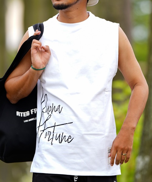 adamsJUGGLER（アダムスジャグラー）の「B/Fノースリーブ（タンクトップ・メンズ・イエロー/ホワイト/ブラック・L/M）」の2枚目の写真