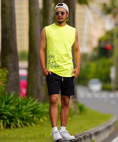 adamsJUGGLER（アダムスジャグラー）の「B/Fノースリーブ（タンクトップ・メンズ・イエロー/ホワイト/ブラック・L/M）」の5枚目の写真