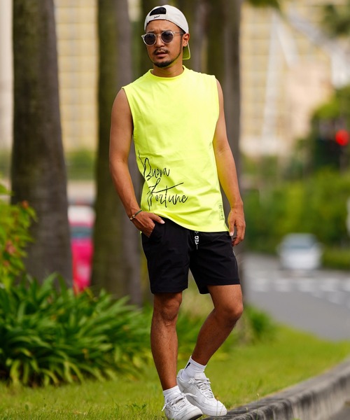 adamsJUGGLER（アダムスジャグラー）の「B/Fノースリーブ（タンクトップ・メンズ・イエロー/ホワイト/ブラック・L/M）」の4枚目の写真