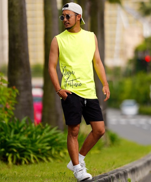 adamsJUGGLER（アダムスジャグラー）の「B/Fノースリーブ（タンクトップ・メンズ・イエロー/ホワイト/ブラック・L/M）」の6枚目の写真