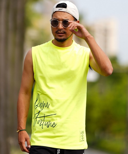 adamsJUGGLER（アダムスジャグラー）の「B/Fノースリーブ（タンクトップ・メンズ・イエロー/ホワイト/ブラック・L/M）」の10枚目の写真