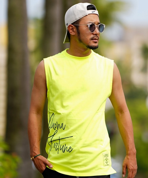 adamsJUGGLER（アダムスジャグラー）の「B/Fノースリーブ（タンクトップ・メンズ・イエロー/ホワイト/ブラック・L/M）」の12枚目の写真