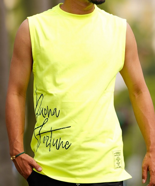 adamsJUGGLER（アダムスジャグラー）の「B/Fノースリーブ（タンクトップ・メンズ・イエロー/ホワイト/ブラック・L/M）」の14枚目の写真