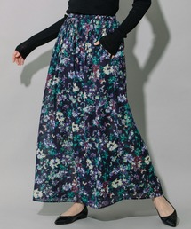 Munich | フラワープリントツイルシフォンマキシワイドパンツ(その他パンツ)