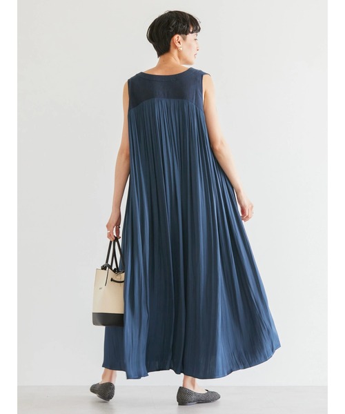 AMERICAN HOLIC（アメリカンホリック）の「異素材ギャザーワンピース（ワンピース・レディース・チャコールグレー/ネイビー・M/L）」の18枚目の写真