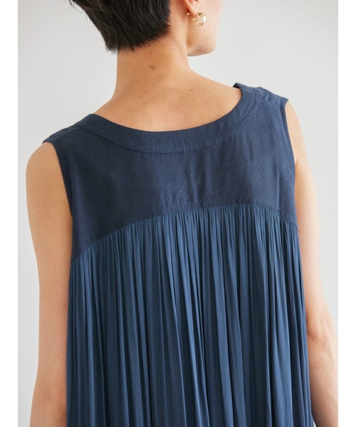 AMERICAN HOLIC（アメリカンホリック）の「異素材ギャザーワンピース（ワンピース・レディース・チャコールグレー/ネイビー・M/L）」の10枚目の写真