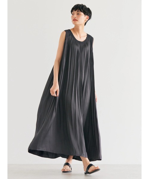 AMERICAN HOLIC（アメリカンホリック）の「異素材ギャザーワンピース（ワンピース・レディース・チャコールグレー/ネイビー・M/L）」の16枚目の写真