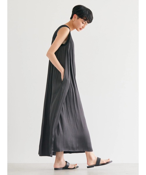AMERICAN HOLIC（アメリカンホリック）の「異素材ギャザーワンピース（ワンピース・レディース・チャコールグレー/ネイビー・M/L）」の22枚目の写真