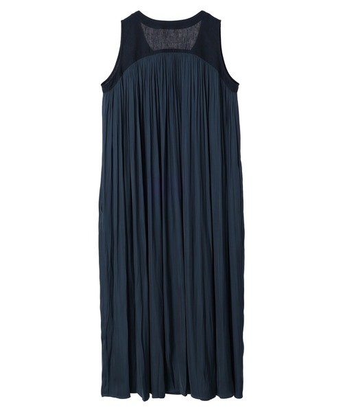 AMERICAN HOLIC（アメリカンホリック）の「異素材ギャザーワンピース（ワンピース・レディース・チャコールグレー/ネイビー・M/L）」の4枚目の写真