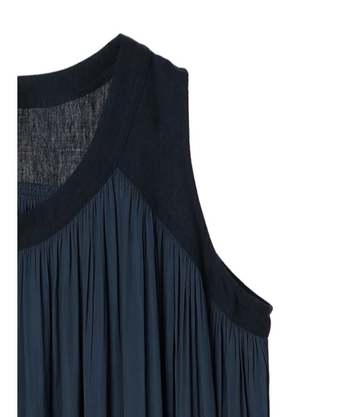 AMERICAN HOLIC（アメリカンホリック）の「異素材ギャザーワンピース（ワンピース・レディース・チャコールグレー/ネイビー・M/L）」の13枚目の写真