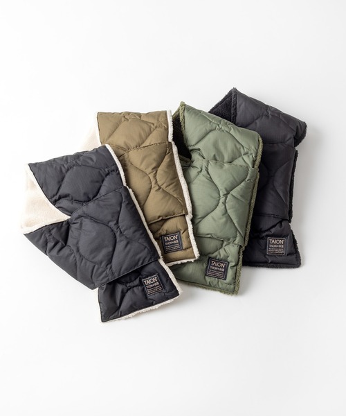 TAION（タイオン）の「TAION / タイオン ミリタリー リバーシブル ダウンスカーフ ダウンマフラー TAION R201ML 1 YGG（マフラー・レディース・その他1/その他3/その他4/その他2/その他5・FREE）」の15枚目の写真