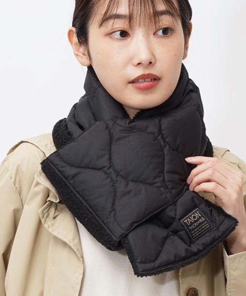 TAION（タイオン）の「TAION / タイオン ミリタリー リバーシブル ダウンスカーフ ダウンマフラー TAION R201ML 1 YGG（マフラー・レディース・その他1/その他3/その他4/その他2/その他5・FREE）」の11枚目の写真