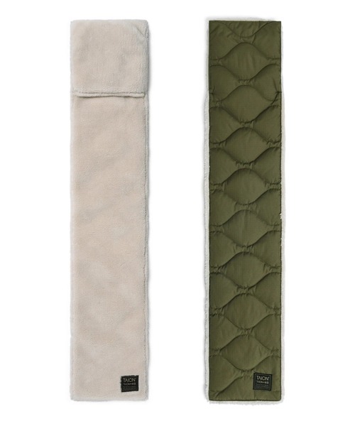 TAION（タイオン）の「TAION / タイオン ミリタリー リバーシブル ダウンスカーフ ダウンマフラー TAION R201ML 1 YGG（マフラー・レディース・その他1/その他3/その他4/その他2/その他5・FREE）」の6枚目の写真