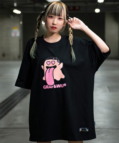 tシャツ 「GRAF＆WU/グラフアンドウー」ビッグゴーストロゴTEE「Y」「CN」 メンズ レディース tシャツ 「GRAF＆WU⁄グラフアンドウー」GRAF-12ロゴT「Y」「CN」 メンズ レディース