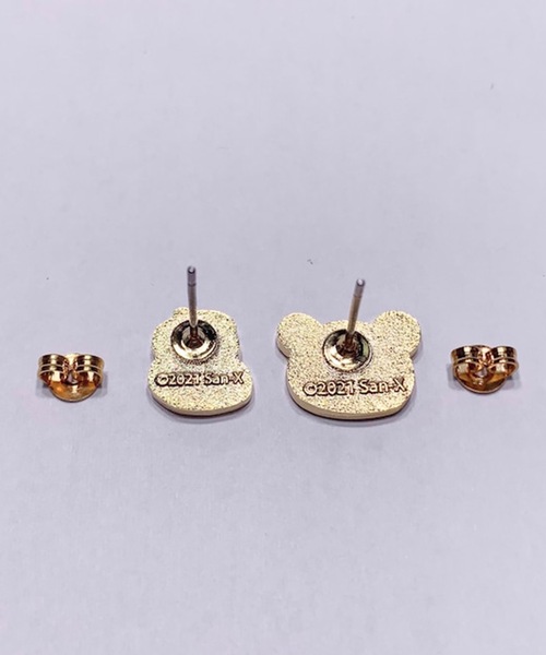 リラックマ　18金　ピアス　公式 BUTTON＆CUFFLINKS ボタンアンドカフリンクス：リラックマ