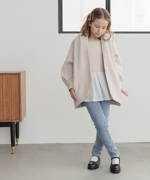 GLOBAL WORK（グローバルワーク）の「ウーリーテックフードコート/193415（その他アウター・キッズ・ホワイト系その他/ベージュ・100cm/110cm/120cm/130cm/140cm/150cm/160cm）」の14枚目の写真